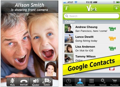 VTok, as a free app from Apple App Store, allows you to log into your Google accounts to chat via 3G or Wi-Fi. VTok is also able to have Google chat using ... - google-chat-ipad-2