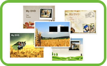 You can get many free DVD menu templates to fit your theme. Also customize your videos in video editor.