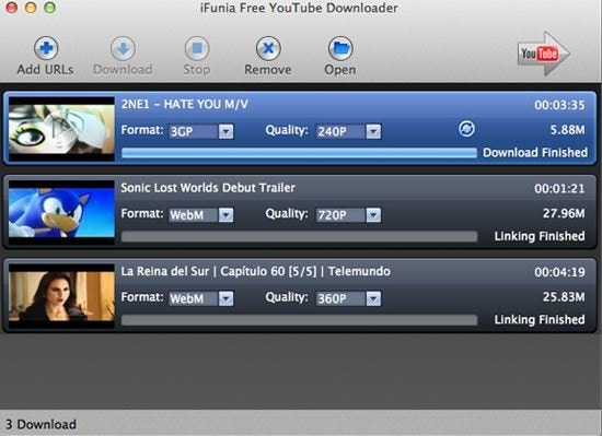 iFunia Free YouTube Downloader for Mac