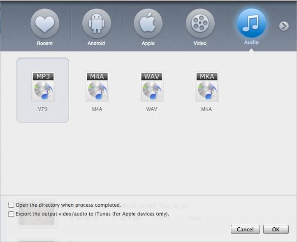 Step 3. Choose MP3 from output format list