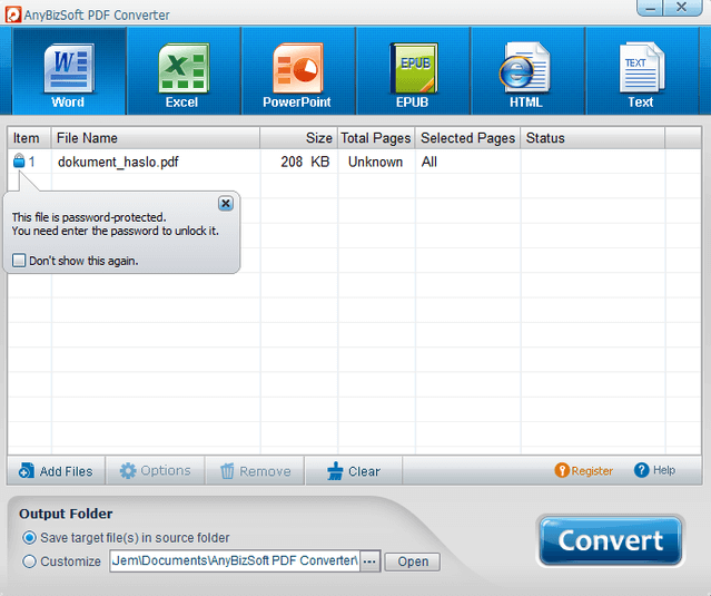 document excel text convert to