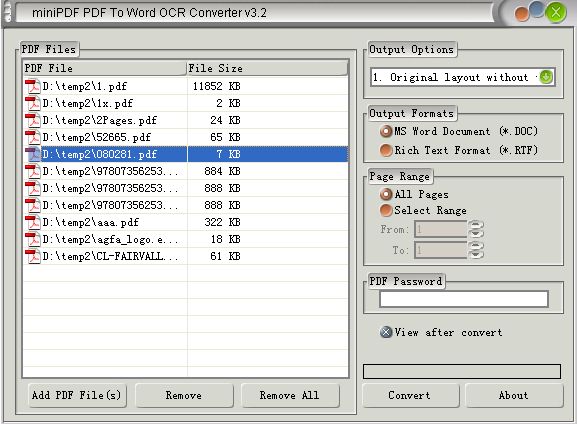 PDF to XML OCR Converter