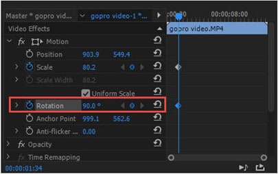 premiere pro rotate video