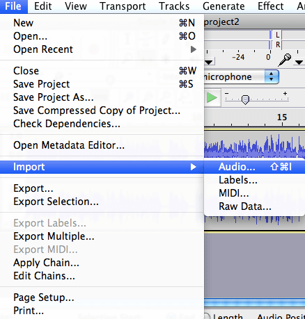 audacity split mp3