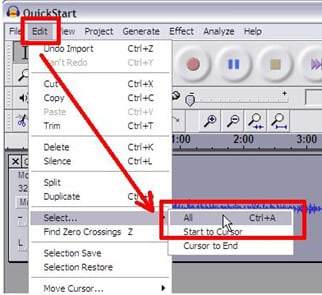 aumentare il volume con audacity