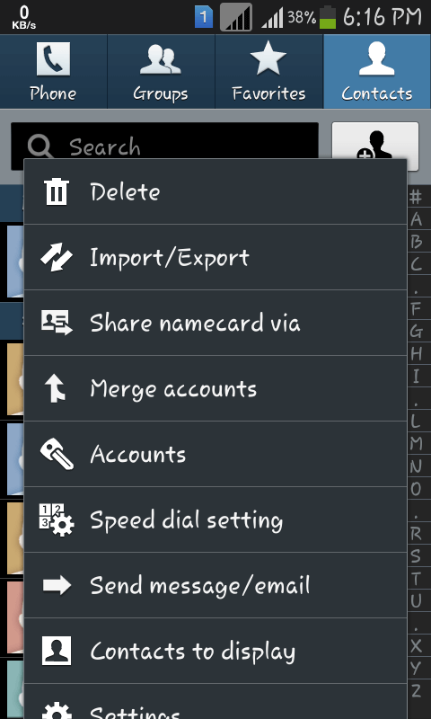 delete all contact on android