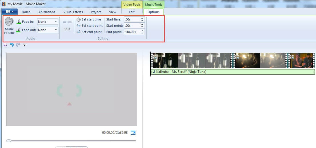 edit mp3 windows movie maker