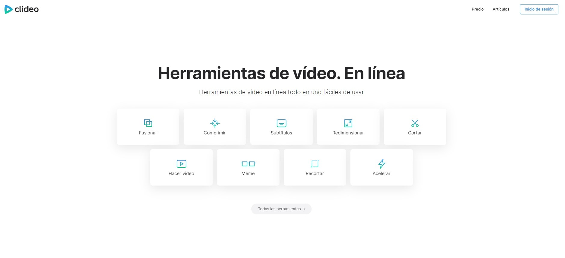 combinar video y audio con Clideo