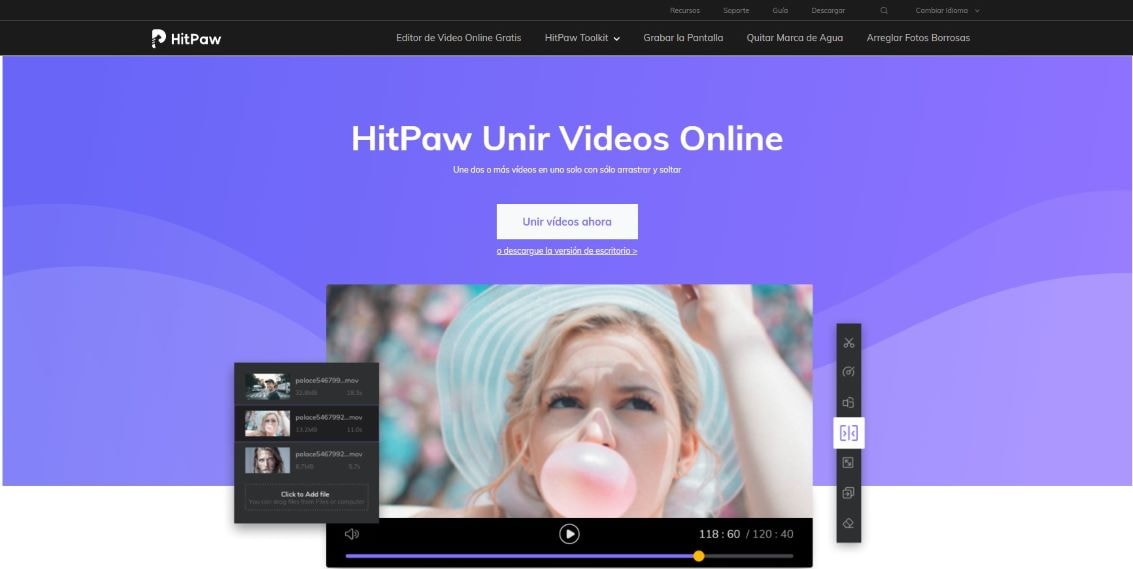 combinar audio y video con HitPaw