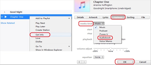 itunes divisant le livre audio mp3 en chapitres