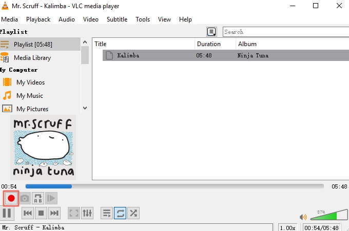 trim mp3 files in vlc