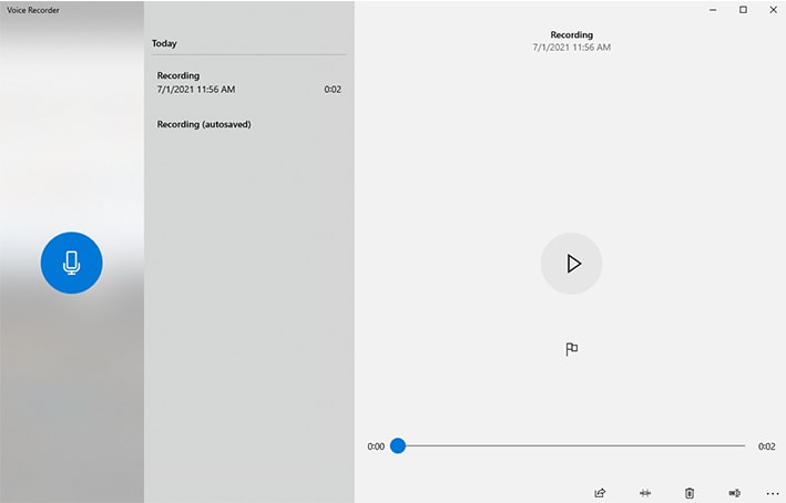 Windows Voice Recorder