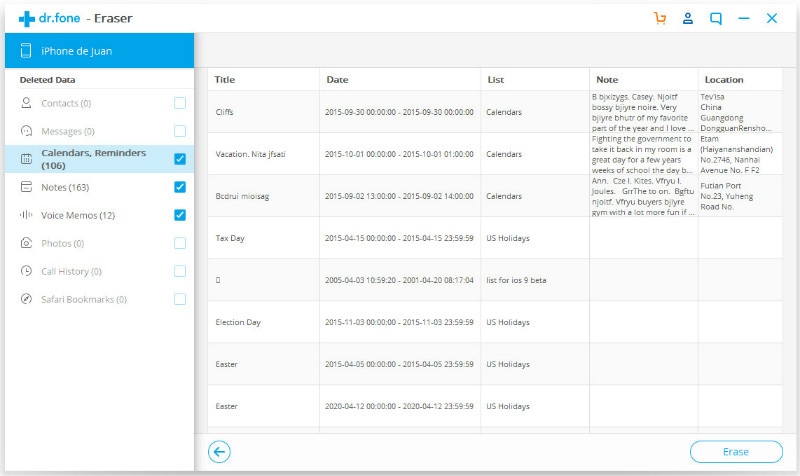 choose export option