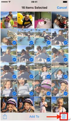 delete photos on iPhone