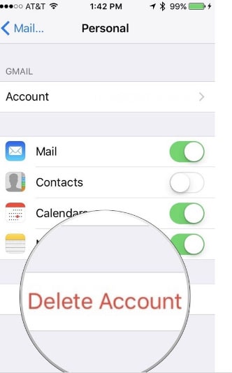 tap Delete Account
