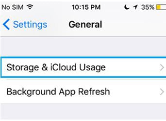 access storage and iCloud