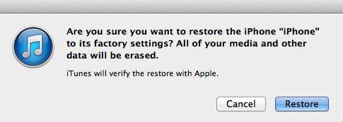 click on Restore button