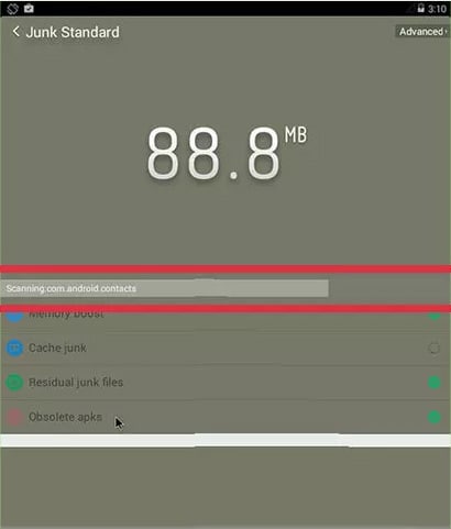 scan Android junk file