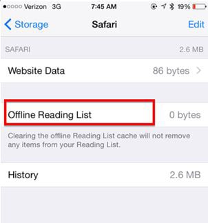 clear offline data