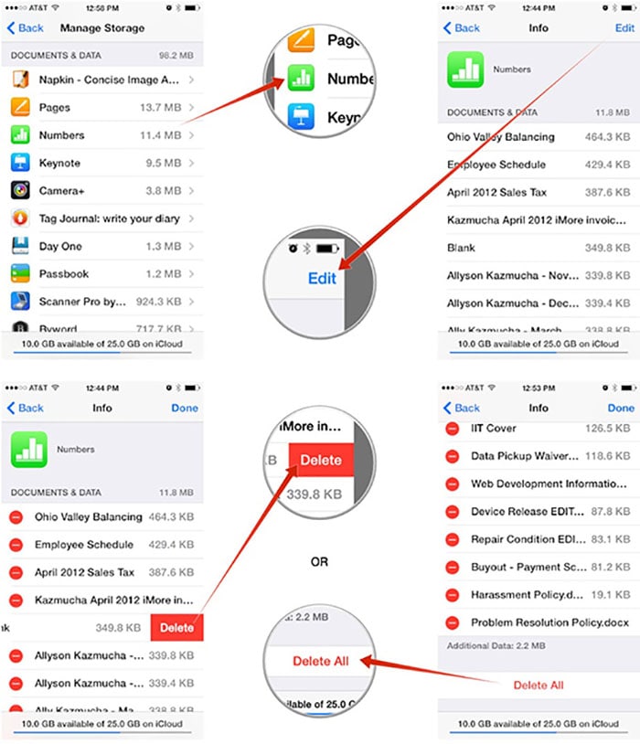 How to delete things in the cloud