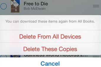 delete books from ipad ibook