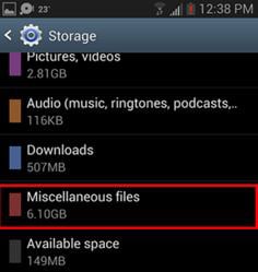 delete files on android