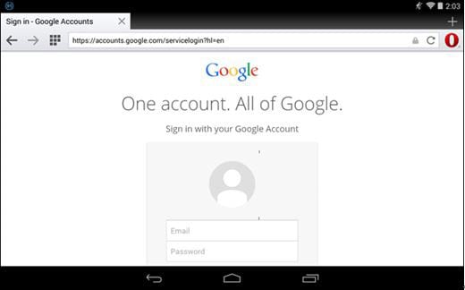 log in Google Account