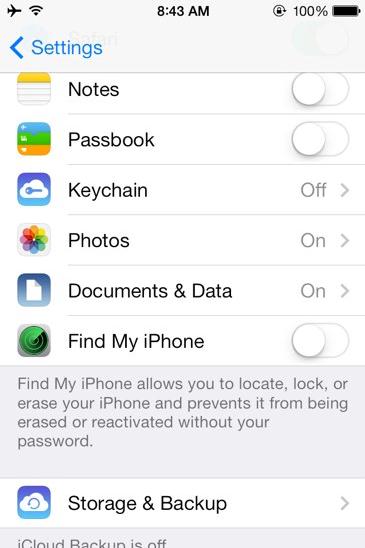 delete icloud account from iphone