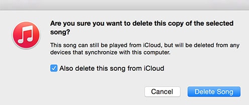 delelte songs from icloud