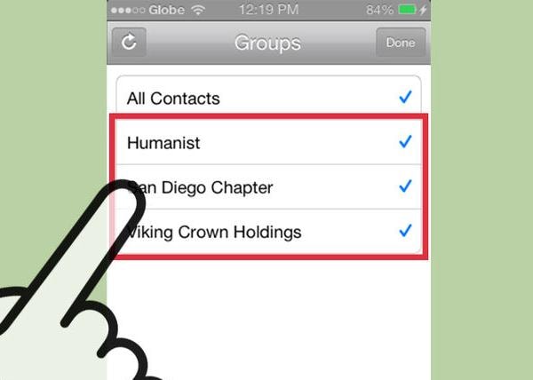 Separate entire categories of contacts from your list
