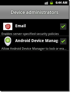 enable Android Device Manager