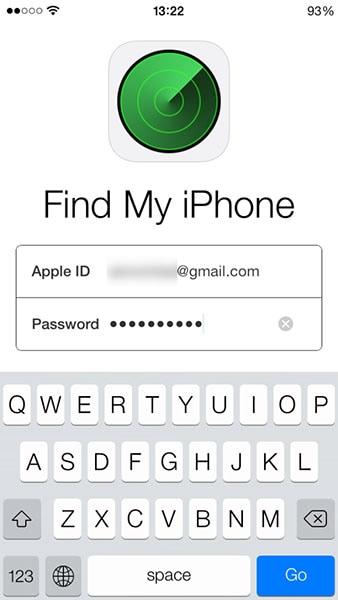 sign in to Find My iPhone