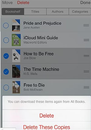 How to remove a finished book from your device's storage in the audible for ios app