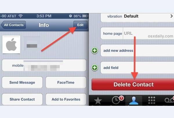 Erase Contacts on iPhone with Contacts Apps
