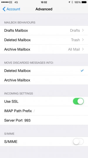 delete iphone email storage