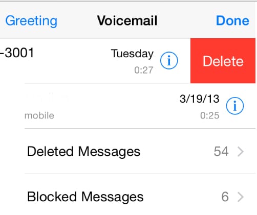 delete old voicemail