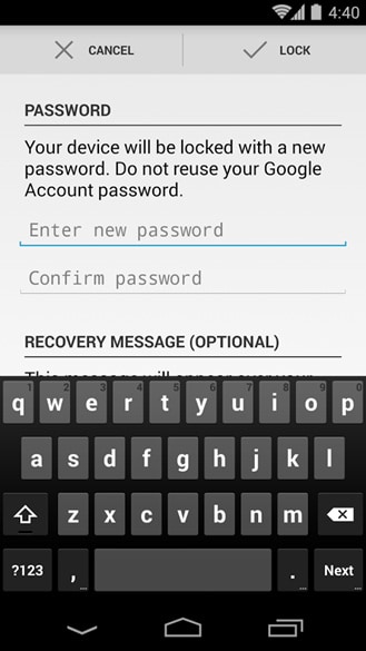 lock Android phone remotely