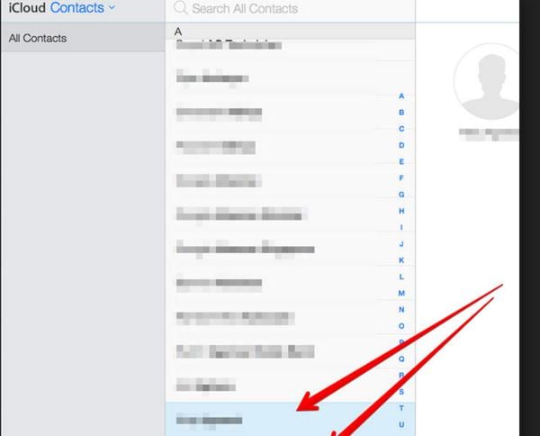 delelte a contact from icloud