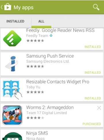 uninstall apps from google play