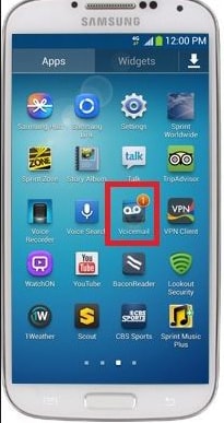 delete voicemail on Samsung