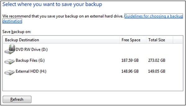 external hard drive backup