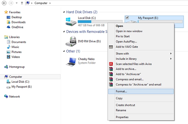 How to access external hard drive for mac on pc