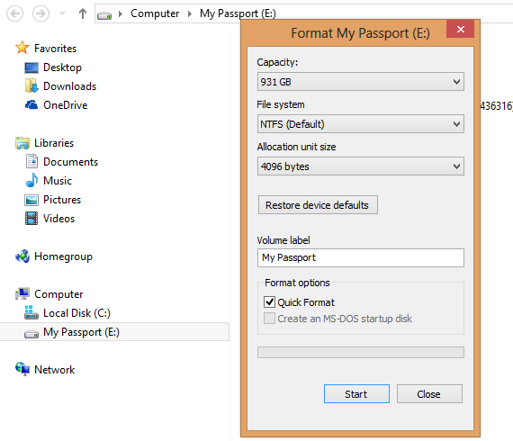 format a hard drive for mac using a pc