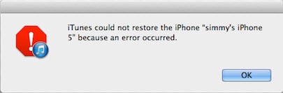 iphone won't restore