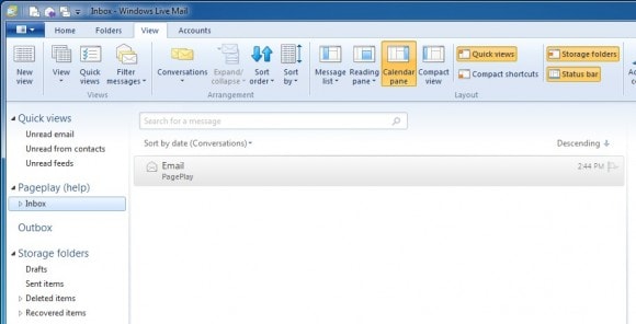 Öffnen des Windows Live Mail-Programms auf Mac