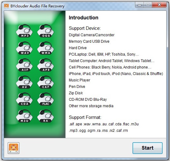 byclouder audio file recovery