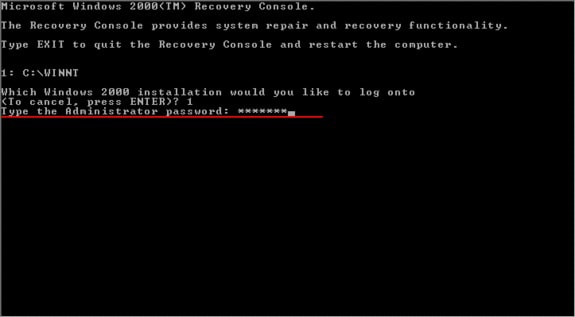c drive recovery using recovery Console