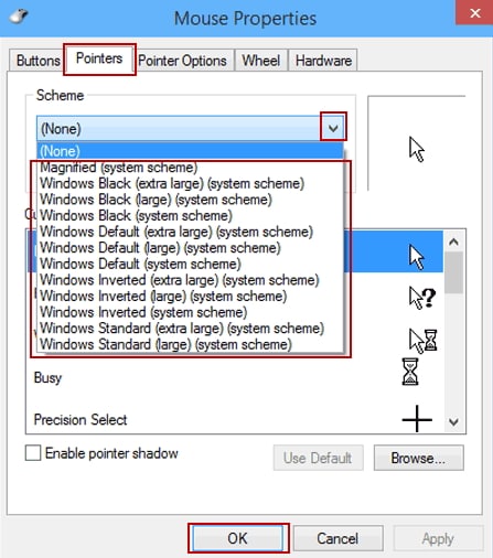 Change pointer color