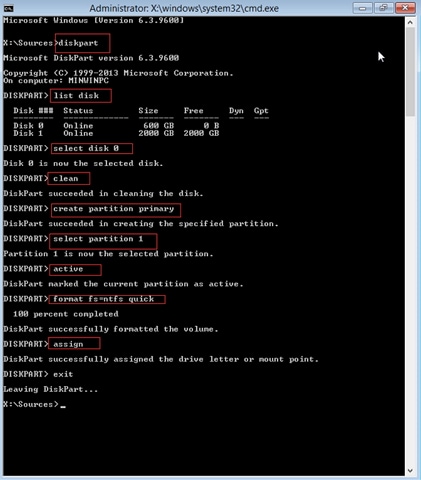 fix setup was unable to create a new system partition