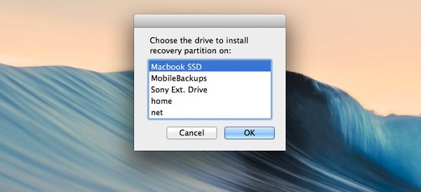 create recovery partition on mac